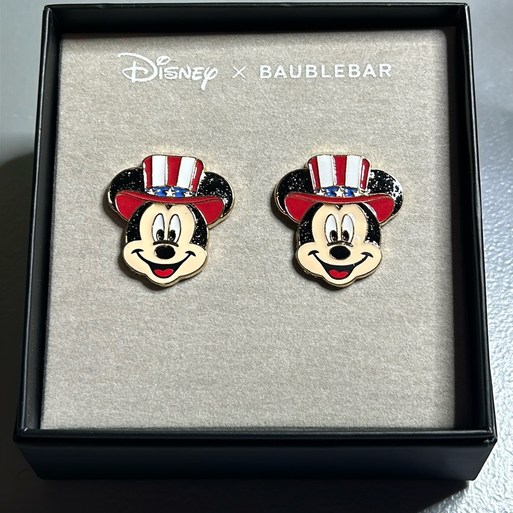 Disney x Baublebar Patriotic Mickey Earrings
